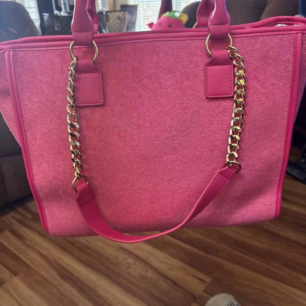 Juicy Couture Pink Tote with Gold Chain